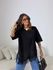 T-SHIRT REGINA RENDA PRETA