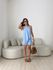 CONJUNTO CATARINA BLUSA ASSIMÉTRICA AZUL