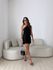 CONJUNTO CATARINA BLUSA ASSIMÉTRICA PRETO