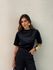BLUSA CLARICE AVELUDADA PRETA