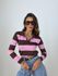 TRICOT MAFER LISTRAS MARROM/ROSA