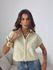 CROPPED CORA BOTÕES AREIA