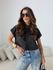 CROPPED CORA BOTÕES PRETO