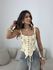 CORSELET VERA FLORAL AMARELO