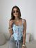 CORSELET VERA FLORAL AZUL