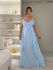 VESTIDO MARINA BABADOS AZUL