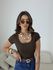 BLUSA MARIANGELA CANELADA CAFÉ