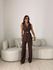CONJUNTO GIANE ALFAIATARIA MARROM