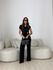 CONJUNTO KELLY BLUSA METAL PRETO