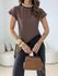 BLUSA ANA PAULA ASSIMÉTRICA MARROM