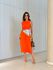 VESTIDO SABRINA LONGUETE LARANJA