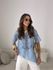 BLUSA ANGÉLICA RENDA ASSIMÉTRICA AZUL