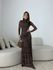 VESTIDO MILENA ESTAMPADO MARROM