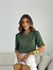 BLUSA MARIA LAURA MANGA CURTA VERDE