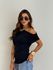 BLUSA ALANIS DRAPEADA PRETA