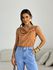 BLUSA CELINE DRAPEADA CAPUCCINO 