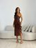 VESTIDO ARETHA NULA MANGA MARROM