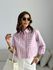 CAMISA RAFAELA CROPPED LISTRAS ROSA