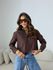 CAMISA MADALENA BOLSOS MARROM