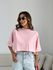 CROPPED REBECA CF MANGUINHA ROSA