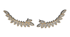 Brinco Ear Cuff folhas dourado