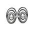 Brinco Oval Estilizado Prateado