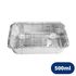 Bandeja Retangular Alumínio Tampa Pet 500ml D6fs Wyda (50 Un.)
