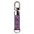 CHAVEIRO COURO NOME HOOK FEMININO ROXO