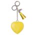 CHAVEIRO COURO AMOR AMARELO