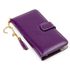 CAPA CARTEIRA COURO PINGENTES ROXO