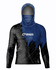 CAMISA DE PESCA LINHA EVOLUTION COM CAPUZ E BUFFER AZUL COM PRETO UNISSEX TAMANHO TRADICIONAL