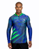 CAMISA MASCULINA C.F BRASIL FUSÃO GRAFICA AZUL COM VERDE