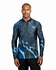 CAMISA MASCULINA C.F BRASIL RUPTURA GRÁFICA PRETO COM AZUL