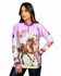 CAMISA FEMININA C.F COUNTRY CHARME CAMPESTRE LILAS