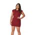 Vestido Camisão Feminino Blusão Básico Liso Bordô