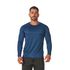 Camiseta Manga Longa Dry Fit Masculina Azul Marinho 