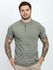 Camiseta Masculina Henley Camisa Gola Padre Suedine Slim Fit Verde-Crepom