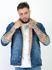 Jaqueta Jeans Masculina Sherpa Pelinho Forrada Com Pelo Azul