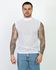 Camiseta Regata Gola Alta Malha Ramada Telinha Textura Slim Branco