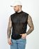 Camiseta Regata Gola Alta Malha Ramada Telinha Textura Slim Preto