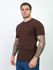 Camiseta Slim Masculina Com Elastano Malha Egipcia Premium Marrom