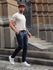 Calça Alfaiataria Slim Fit Masculina Social Azul Codi Jeans Azul-marinho