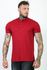 Camiseta Henley Gola Padre Vermelha Suedine Slim Fit Premium Vermelho