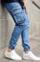 Calça Jeans Jogger Bolso Cargo Skinny Masculina Codi Jeans Azul