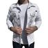Jaqueta Branca Personalizada Detalhes Metalizados Masculina Premium Exclusividade