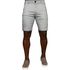 Bermuda Chino Alfaiataria Básica Cinza Skinny Masculina