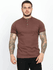 Camiseta Masculina Henley Gola Padre Marrom Suedine Slim Fit