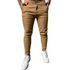 Calça Alfaiataria Twill Cáqui Masculina Skinny Social Com Textura