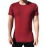 Camiseta Canelada Slim Fit Manga Curta Masculina Vermelha