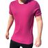 Camiseta Malha Canelada Slim Fit Manga Curta Masculina Rosa